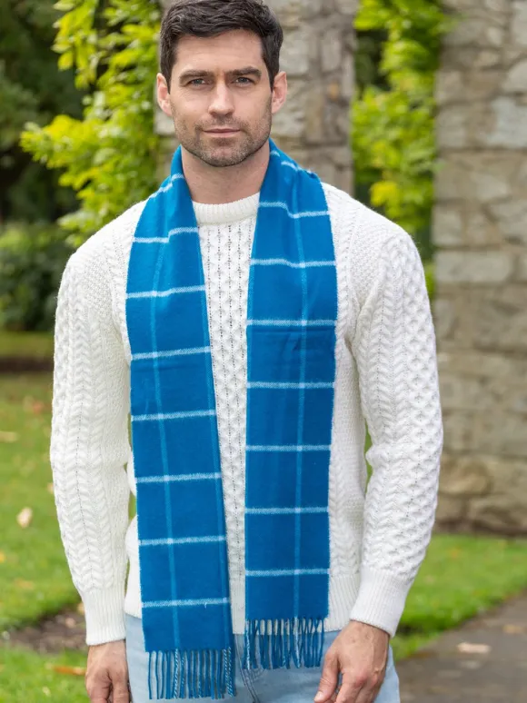 Online Sweater Shop 100% Cashmere Scarf Atlantic Blue