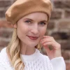 Best Sweater Shop 100% Merino Wool Beret Camel