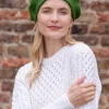 Fashion Sweater Shop 100% Merino Wool Beret Green