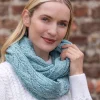 New Sweater Shop 100% Merino Wool Infinity Scarf Aqua