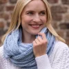 Online Sweater Shop 100% Merino Wool Infinity Scarf Sky Blue