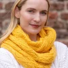 Fashion Sweater Shop 100% Merino Wool Infinity Scarf Yellow