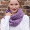 New Sweater Shop 100% Merino Wool Infinity Scarf Lavender