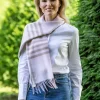 Best Sweater Shop 100% Merino Wool Scarf Delicate Pink
