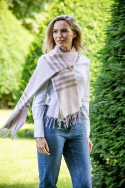 Best Sweater Shop 100% Merino Wool Scarf Delicate Pink