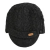 Discount Sweater Shop Aran Cable Peak Hat Charcoal