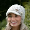 Discount Sweater Shop Aran Cable Peak Hat Oat