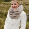 Discount Sweater Shop Aran Infinity Scarf Beige