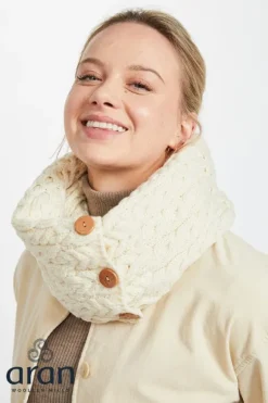 New Sweater Shop Aran Infinity Snood Natural