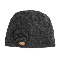 Discount Sweater Shop Aran Trellis Pullon Hat Charcoal