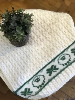 Clearance Sweater Shop Baby Blanket Sheep & Shamrock Design