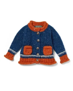 Best Sweater Shop Baby Roll Neck Cardigan Denim
