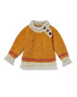 Discount Sweater Shop Baby Roll Neck Crew Sweater Mustard