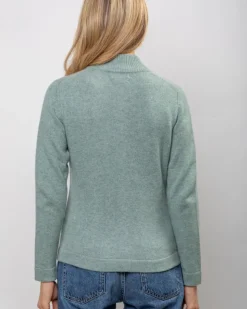 Clearance Sweater Shop Cashmere and Merino Full Zip Seagreen
