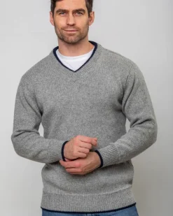 Fashion Sweater Shop Cashmere Mix V Neck Sweater
