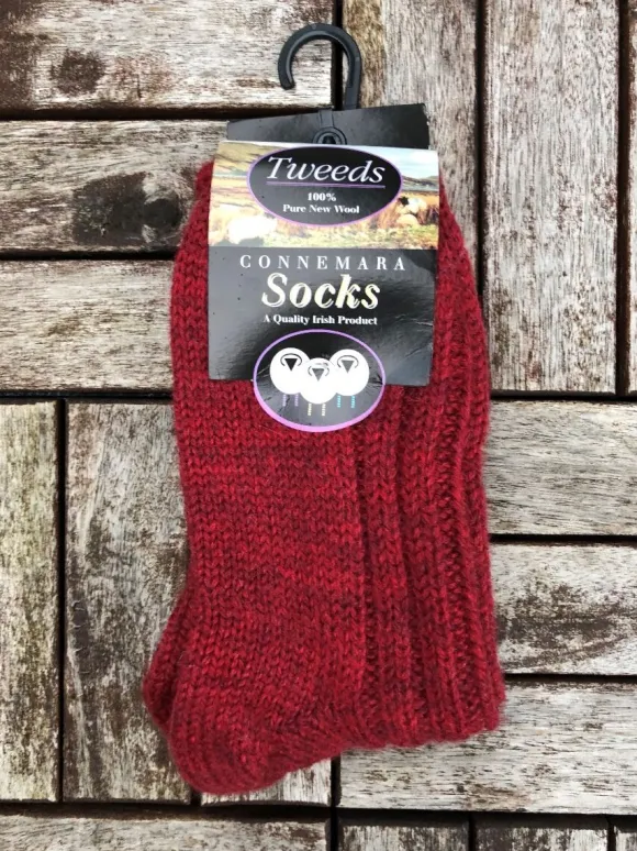 Online Sweater Shop Connemara Unisex Socks - Red
