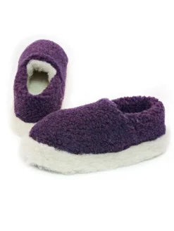 New Sweater Shop Dark Purple Wool Slippers