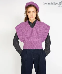 Discount Sweater Shop Diamond Vest Lilac