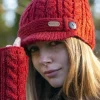 Clearance Sweater Shop Erin Peak Cable Knit Hat Red