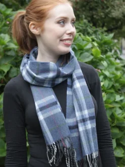 Best Sweater Shop Extra Fine Merino Wool Blue, Cream and Black