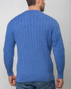 Sale Sweater Shop Extra Fine Merino Wool V Neck Sweater Sky Blue