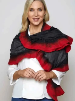 Outlet Sweater Shop Felt Merino Wool & Silk Scarf