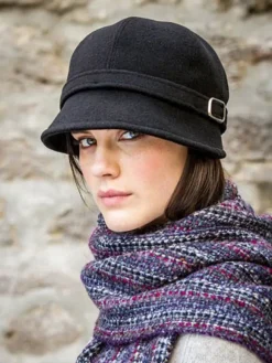 Outlet Sweater Shop Flapper Cap Black One Size