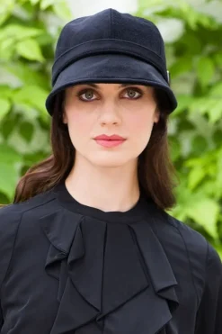 Outlet Sweater Shop Flapper Cap Black One Size