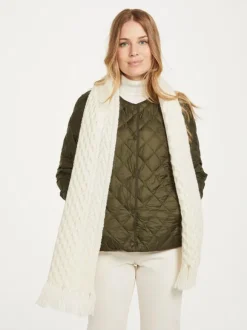 Online Sweater Shop Handknit Aran Honeycomb Pattern Scarf