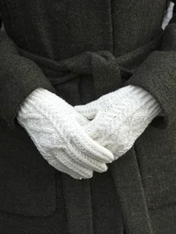 Online Sweater Shop Handknit Aran Wool Gloves Unisex