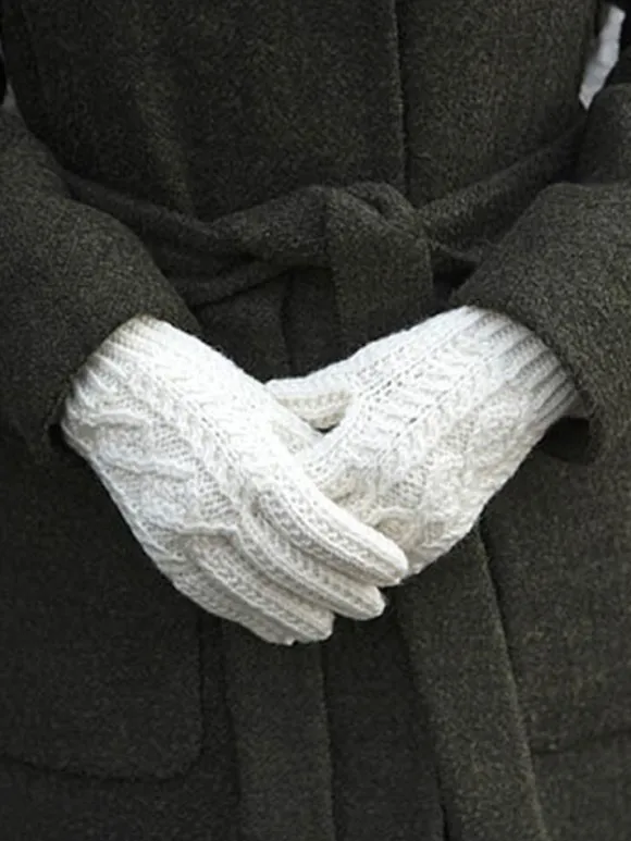 Online Sweater Shop Handknit Aran Wool Gloves Unisex