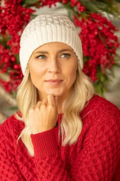 Online Sweater Shop Irish Aran Hat Natural