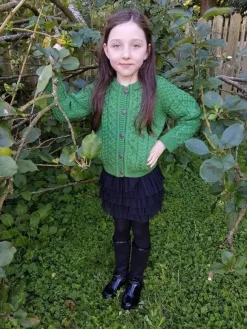 Sale Sweater Shop Kids Aran Cardigan Green