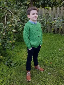Sale Sweater Shop Kids Aran Cardigan Green
