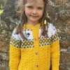 Clearance Sweater Shop Kids Sheep Cardigan Merino Wool - Sunshine Yellow