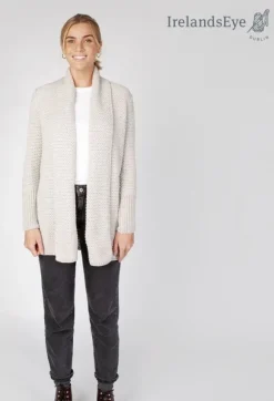 Outlet Sweater Shop Kilcool Textured Coatigan Silver Marl