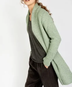 Best Sweater Shop Kilcoole Textured Coatigan Sage Marl