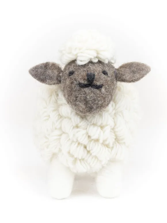 Fashion Sweater Shop Knitted Sheep Collectible Medium - White
