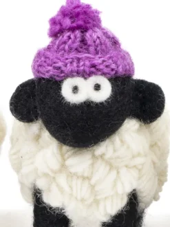 Best Sweater Shop Knitted Sheep with Bobble Hat Lilac - Large