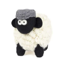 Sale Sweater Shop Knitted Sheep with Flat Cap - Blue Medium