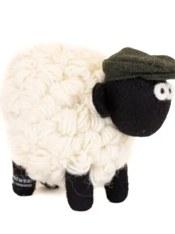 Outlet Sweater Shop Knitted Sheep with Flat Cap - Green Medium