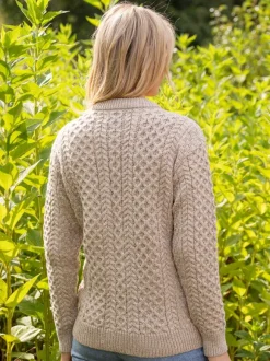 Sale Sweater Shop Ladies Cable Knit Cardigan Parsnip