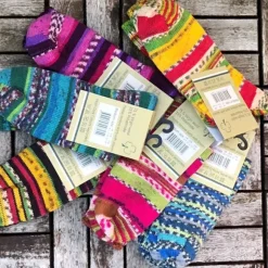 Best Sweater Shop Ladies Fair Isle Socks Yellow/Red
