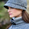 Sale Sweater Shop Ladies Flapper Cap Grey Fleck Col: 1