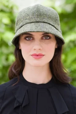 Sale Sweater Shop Ladies Flapper Cap Grey Fleck Col: 1