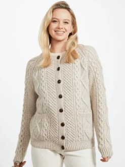 Best Sweater Shop Ladies Handknit Cardigan Parsnip