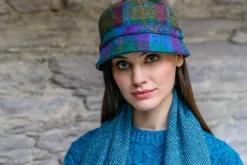 Online Sweater Shop Ladies Irish Flapper Cap Blue Mix Col: 736