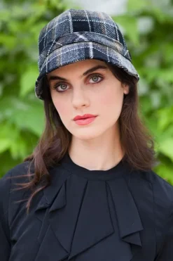 Fashion Sweater Shop Ladies Irish Flapper Cap Grey / Black Mix Col: 21