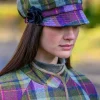 Best Sweater Shop LADIES IRISH NEWSBOY CAP PURPLE CHECK
