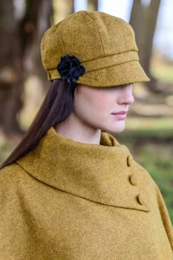 Outlet Sweater Shop Ladies Newsboy Cap Mustard
